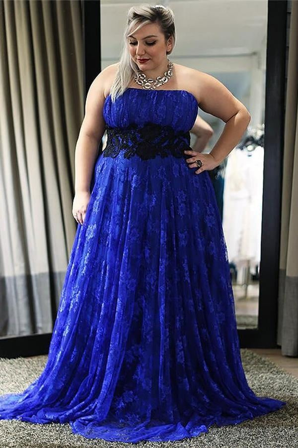 blue plus size dresses